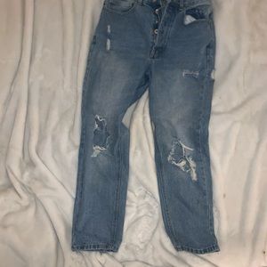 Rue21 straight ripped “mom jeans”